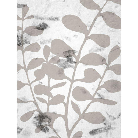 Mono Leaves 2 Black Modern Wood Framed Art Print by Allen, Kimberly
