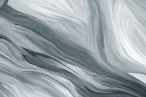 Waves White Modern Wood Framed Art Print with Double Matting by Allen, Kimberly
