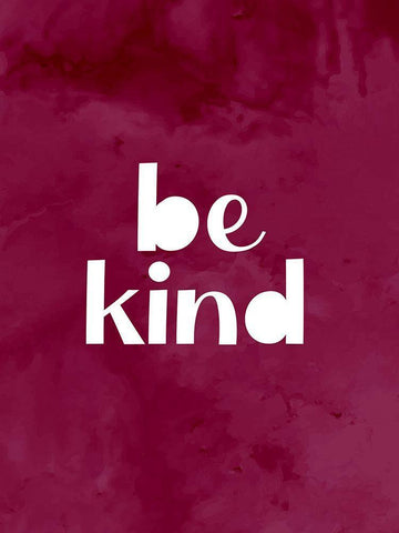 Be Kind White Modern Wood Framed Art Print with Double Matting by Allen, Kimberly