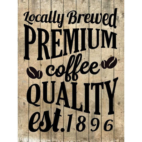 Premium Coffee 1 Black Modern Wood Framed Art Print with Double Matting by Allen, Kimberly