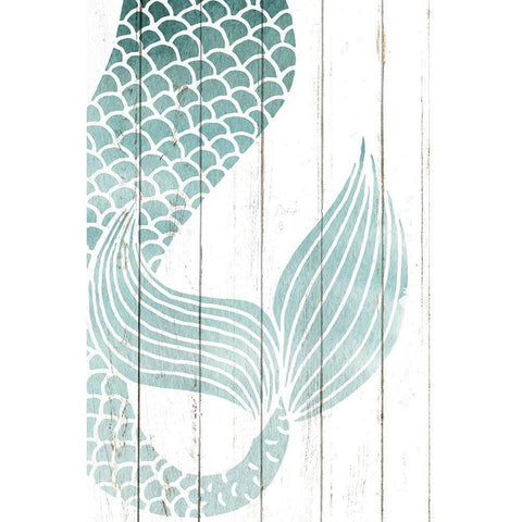 Mermaid Tail 1 White Modern Wood Framed Art Print by Allen, Kimberly