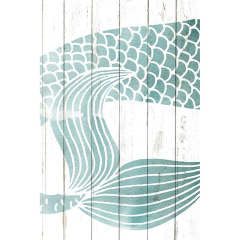 Mermaid Tail 2 Black Modern Wood Framed Art Print with Double Matting by Allen, Kimberly