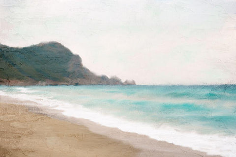 Seaside White Modern Wood Framed Art Print with Double Matting by Allen, Kimberly