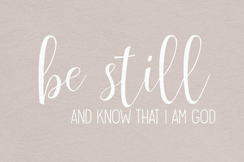 Be Still and Know Springs White Modern Wood Framed Art Print with Double Matting by Allen, Kimberly