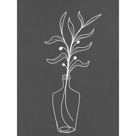 Modern Vase 1 White Modern Wood Framed Art Print by Allen, Kimberly