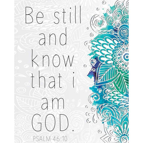 Be Still Black Modern Wood Framed Art Print by Allen, Kimberly