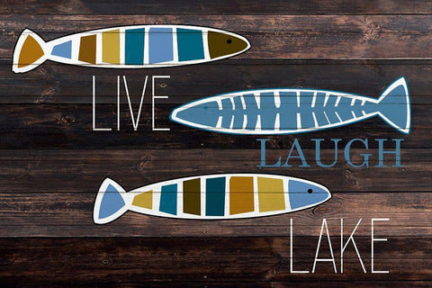 Faith Fish 2 White Modern Wood Framed Art Print with Double Matting by Allen, Kimberly