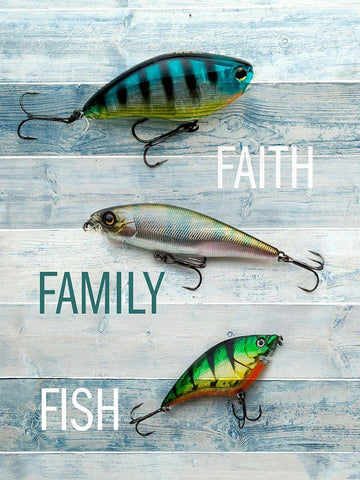 Lure 1 White Modern Wood Framed Art Print with Double Matting by Allen, Kimberly