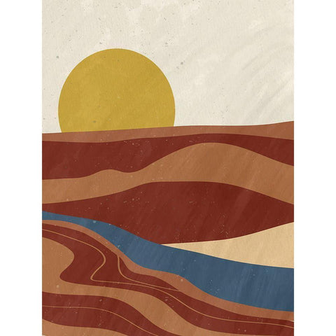 Desert Sun 1 Black Modern Wood Framed Art Print by Allen, Kimberly