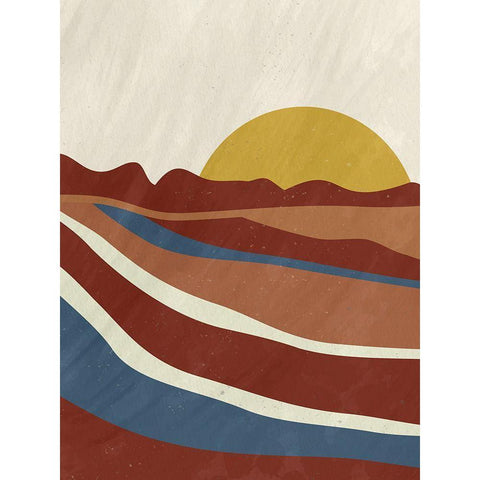 Desert Sun 2 Black Modern Wood Framed Art Print by Allen, Kimberly