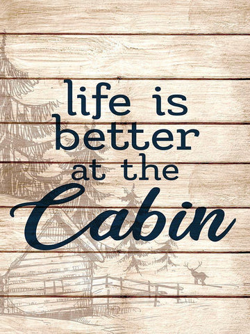 At the Cabin Black Ornate Wood Framed Art Print with Double Matting by Allen, Kimberly