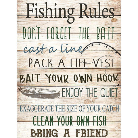 Bait Your Own Hook White Modern Wood Framed Art Print by Allen, Kimberly