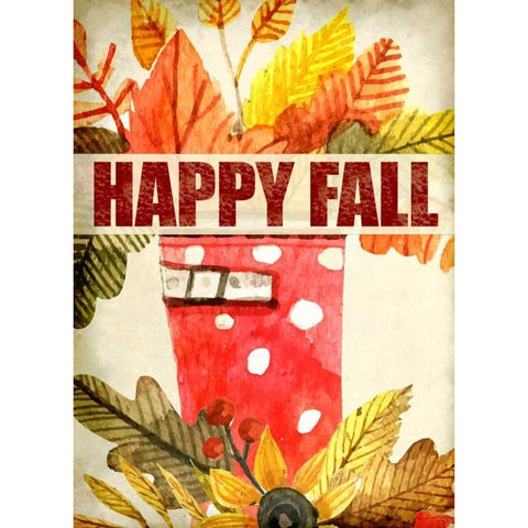 Happy Fall Black Modern Wood Framed Art Print by Allen, Kimberly