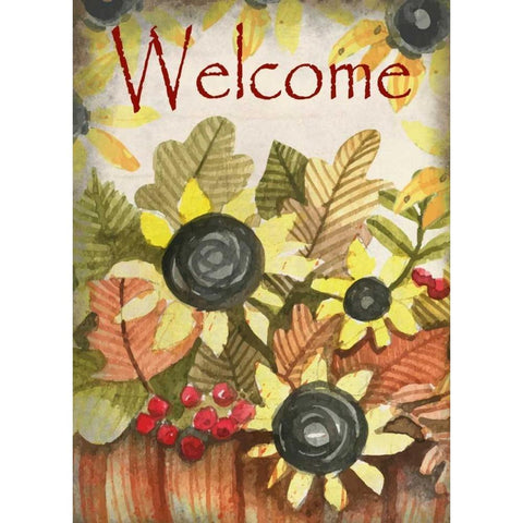 Welcome Fall Black Modern Wood Framed Art Print by Allen, Kimberly
