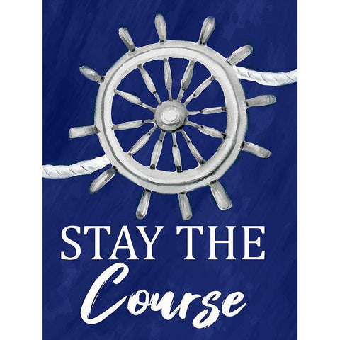 Stay the Course Black Modern Wood Framed Art Print with Double Matting by Allen, Kimberly