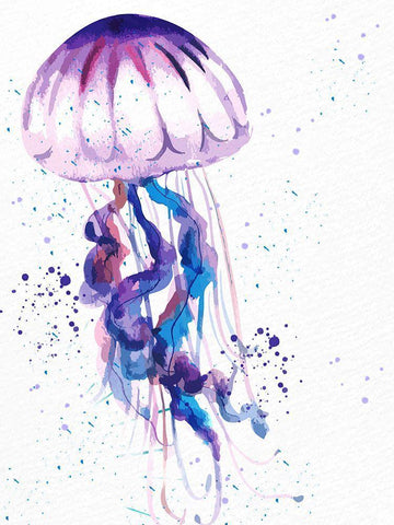 Jelly Jelly 2 White Modern Wood Framed Art Print with Double Matting by Allen, Kimberly