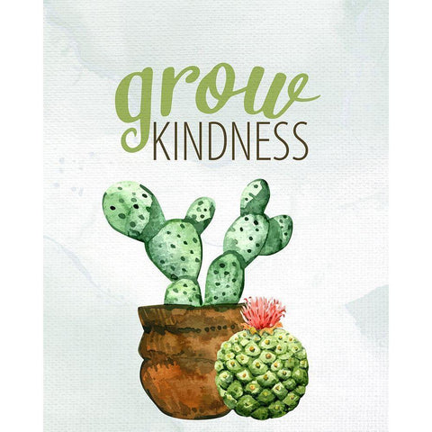 Grow Kindness Black Modern Wood Framed Art Print with Double Matting by Allen, Kimberly