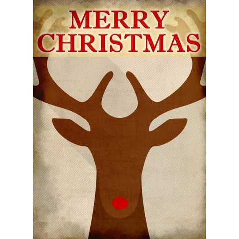 Reindeer Christmas Black Modern Wood Framed Art Print by Allen, Kimberly