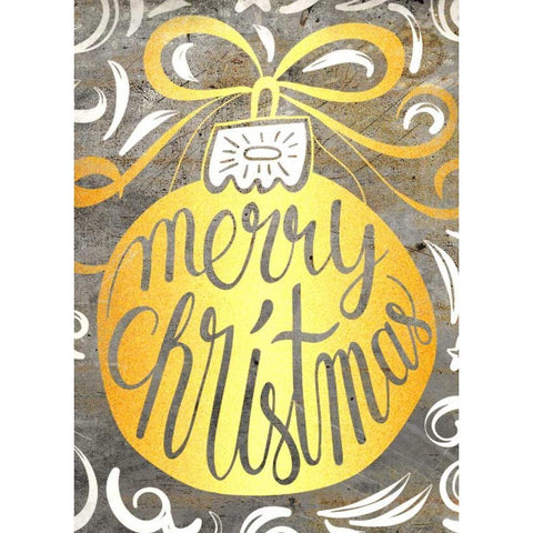 Golden Christmas Black Modern Wood Framed Art Print with Double Matting by Allen, Kimberly