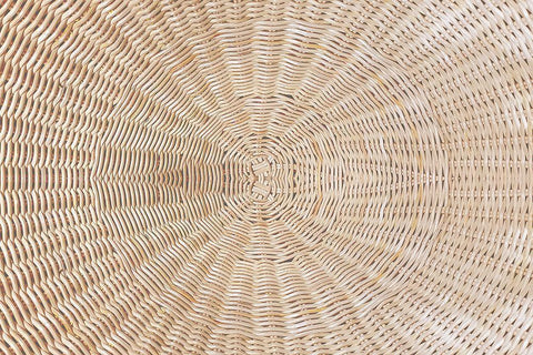 Circle Weave White Modern Wood Framed Art Print with Double Matting by Allen, Kimberly