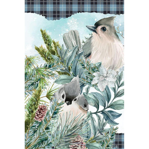 Winter Nest Gold Ornate Wood Framed Art Print with Double Matting by Allen, Kimberly