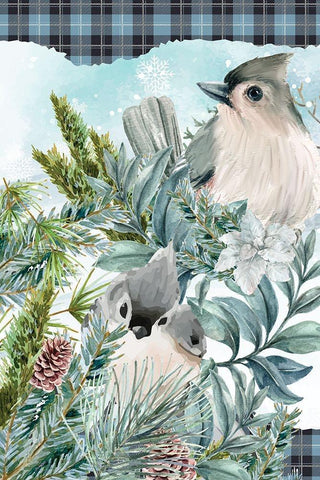 Winter Nest Black Ornate Wood Framed Art Print with Double Matting by Allen, Kimberly