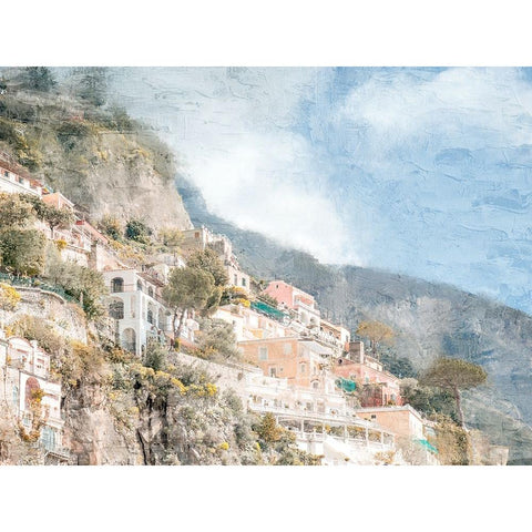 Amalfi Coast Black Modern Wood Framed Art Print by Allen, Kimberly