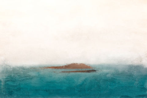 Lost Island White Modern Wood Framed Art Print with Double Matting by Allen, Kimberly