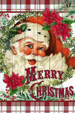 Santa White Modern Wood Framed Art Print with Double Matting by Allen, Kimberly