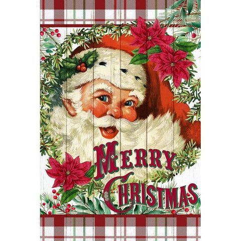 Santa Black Modern Wood Framed Art Print by Allen, Kimberly