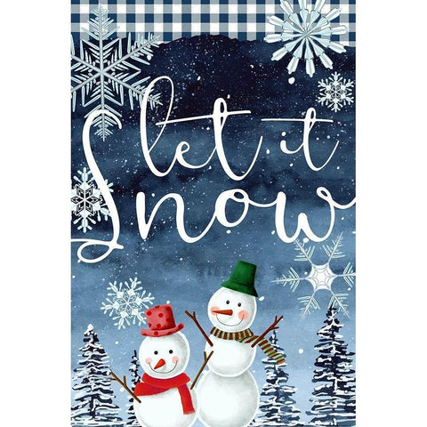 Let it Snow Black Modern Wood Framed Art Print by Allen, Kimberly