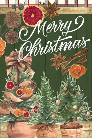 Old Fashioned Christmas Black Ornate Wood Framed Art Print with Double Matting by Allen, Kimberly