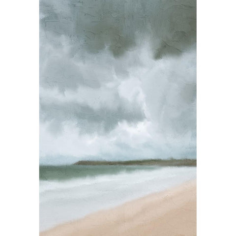 Stormy Beach Gold Ornate Wood Framed Art Print with Double Matting by Allen, Kimberly