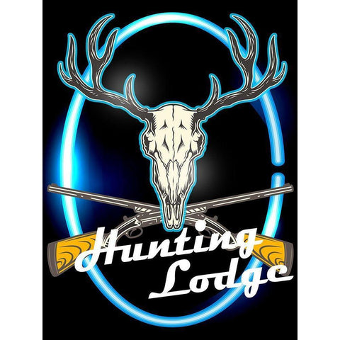 Hunting Lodge Black Modern Wood Framed Art Print by Allen, Kimberly