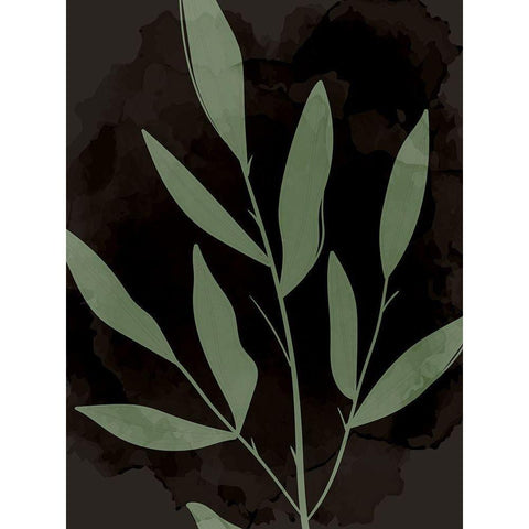 Bold Leaves 1 White Modern Wood Framed Art Print by Allen, Kimberly