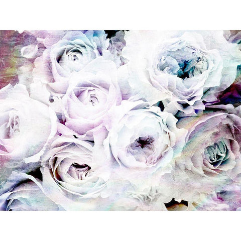 Iridescent Floral 1 Gold Ornate Wood Framed Art Print with Double Matting by Allen, Kimberly