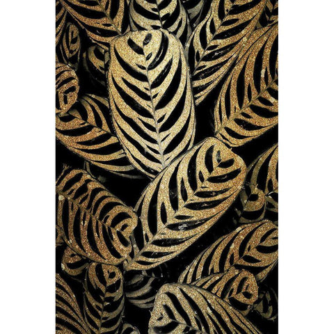 Midnight Palm Gold 2 Gold Ornate Wood Framed Art Print with Double Matting by Allen, Kimberly