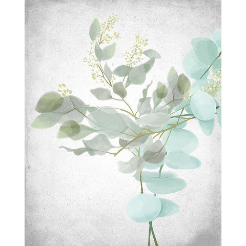 Eucalyptus and Leaves 1 Gold Ornate Wood Framed Art Print with Double Matting by Allen, Kimberly