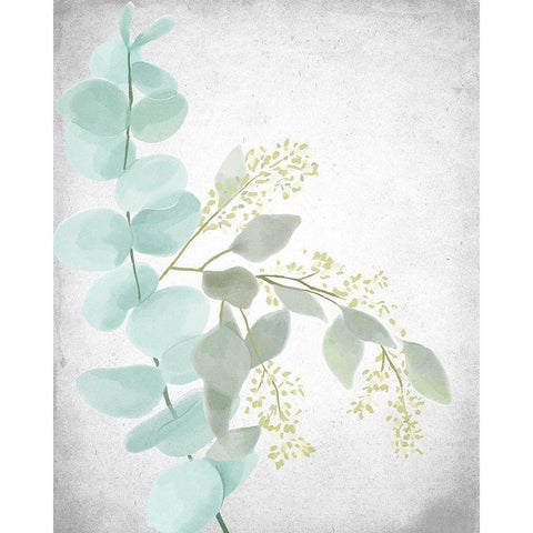 Eucalyptus and Leaves 2 Gold Ornate Wood Framed Art Print with Double Matting by Allen, Kimberly