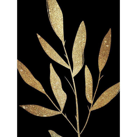 Plaster Leaves Gold 1 Gold Ornate Wood Framed Art Print with Double Matting by Kimberly, Allen