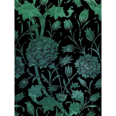 Floral Motif 1 Gold Ornate Wood Framed Art Print with Double Matting by Allen, Kimberly