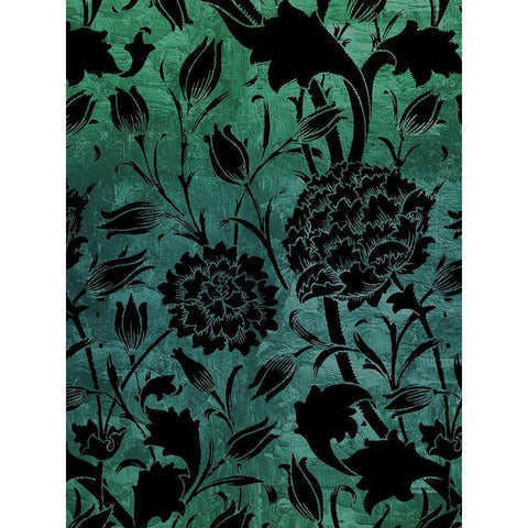 Floral Motif 2 White Modern Wood Framed Art Print by Allen, Kimberly