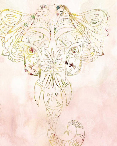 Mandala Wild 1 White Modern Wood Framed Art Print with Double Matting by Allen, Kimberly