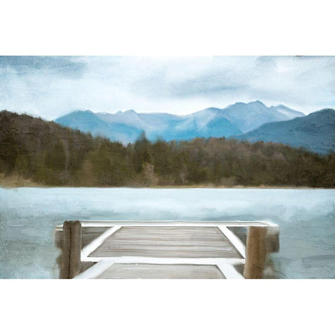 Serene View Black Modern Wood Framed Art Print by Allen, Kimberly