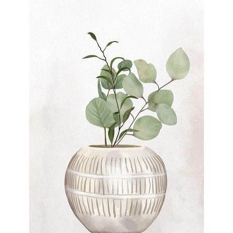 Stone Vase 2 White Modern Wood Framed Art Print by Allen, Kimberly