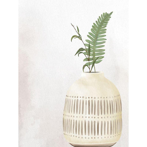 Stone Vase 3 White Modern Wood Framed Art Print by Allen, Kimberly