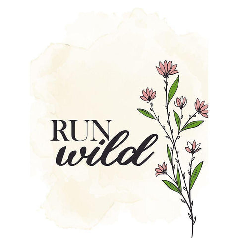 Run Black Modern Wood Framed Art Print with Double Matting by Allen, Kimberly