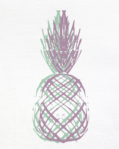 Pineapple Layers 1 Black Ornate Wood Framed Art Print with Double Matting by Allen, Kimberly