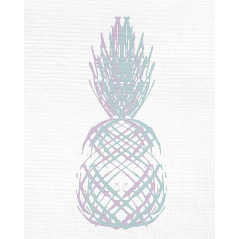 Pineapple Layers 2 White Modern Wood Framed Art Print by Allen, Kimberly