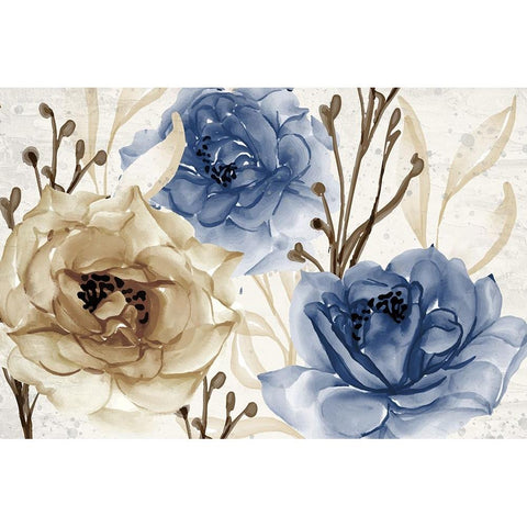 Blooming Black Modern Wood Framed Art Print by Allen, Kimberly